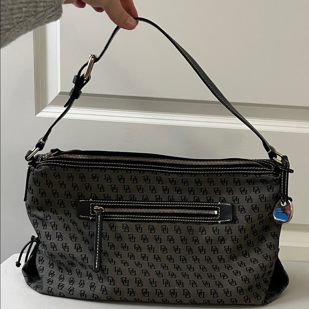 Dooney & Bourke Black Monogram Shoulder Bag